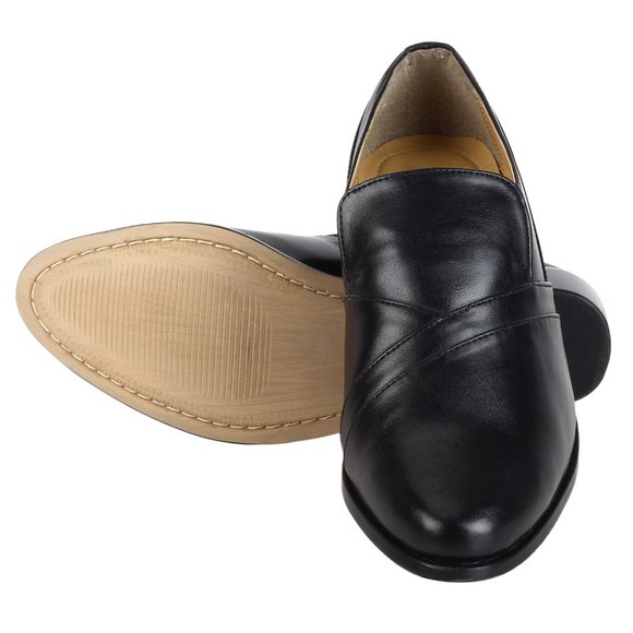 LIBERTYZENO Men\'s Black Slip-On\'s Shoes